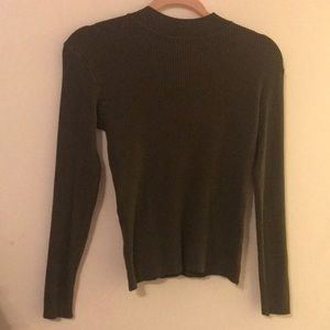 High neck long sleeve top